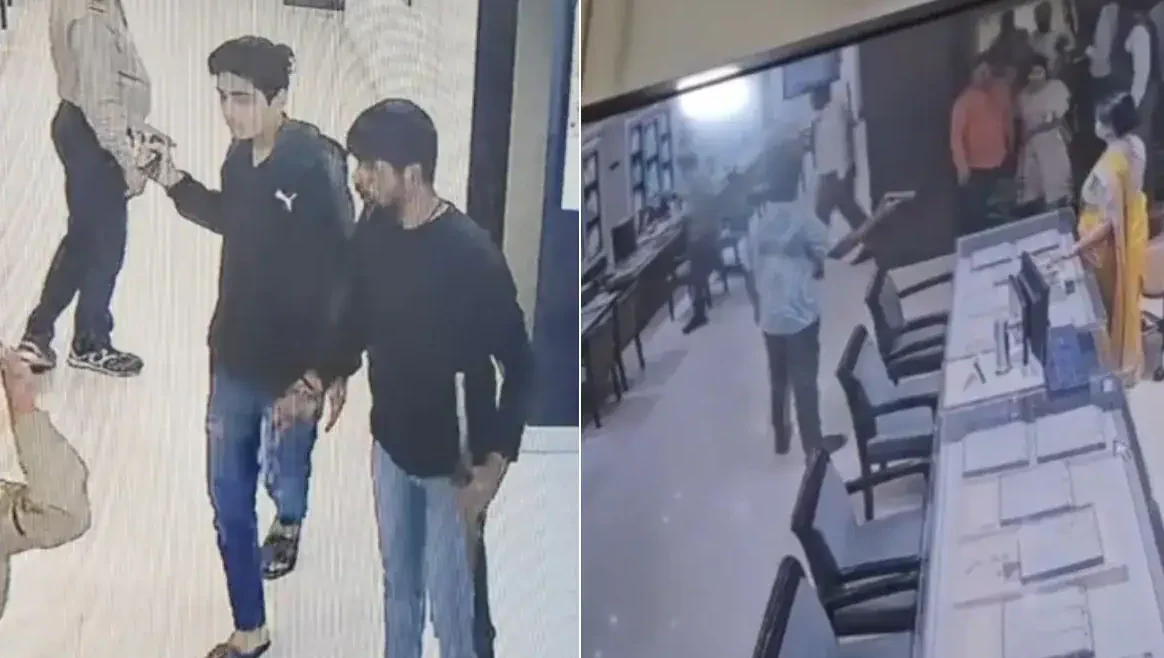 robbery heist in tanishq jewellery showroom in bihar